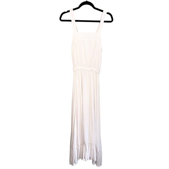 Splendid Jenna Square Neck Wide Strap Garter Waist Ruffled Maxi Dress Small NWT - Picture 2 of 11